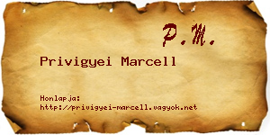 Privigyei Marcell névjegykártya